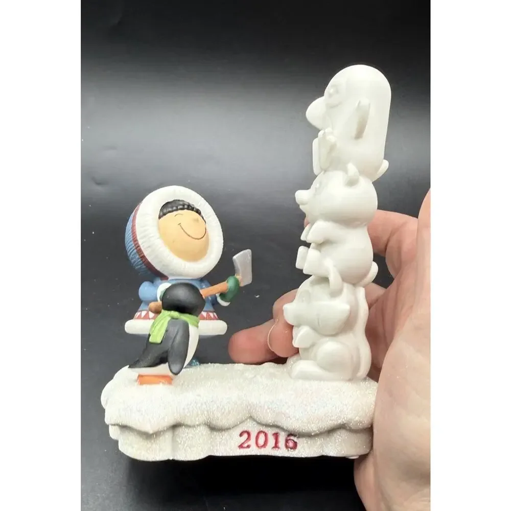 Hallmark Frosty Friends #37 Ice Totem Pole Carving Ornament QX9131 No Box -LO23